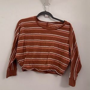 Aeropostale, striped, cropped long sleeve t-shirt, comfortable, flattering